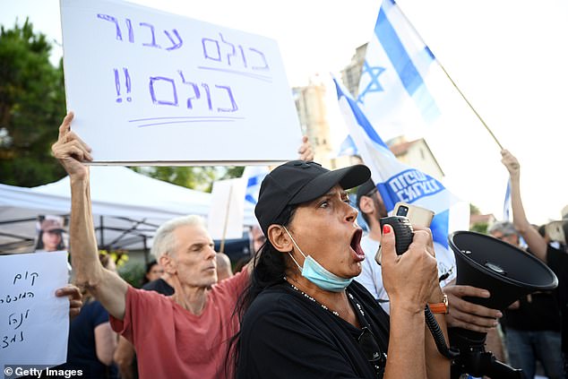 Protesters gathered in the Kirya neighborhood of Tel Aviv to call on Benjamin Netanyahu to resign over his failure to bring home Israeli hostages from Gaza