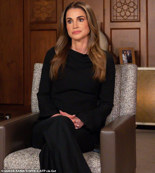 Queen Rania of Jordan during her CNN interview last night in Amman.  She denounced Israel's retaliatory attacks against Hamas and said there is insufficient sympathy for the Palestinians.