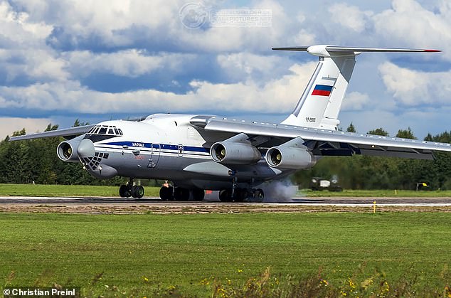 The plane rolled off the runway as the inferno spread, with dramatic video of the scene showing the 72-ton plane going up in flames (file photo)