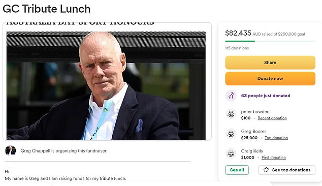 Greg Chappell GoFundMe Page raises staggering amount of money as