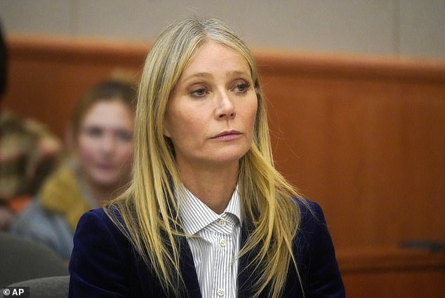 Looking back: Gwyneth Paltrow opened up about the lawsuit against her filed by retired optometrist Terry Sanderson, who claimed she recklessly bumped into him at the Deer Valley resort in 2016;  seen in March 2023