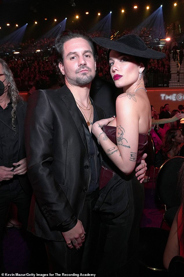 It's over: In April, it was reported that Halsey and their partner Alev Aydin had 'amicably split' after five years of dating (pictured in 2022)