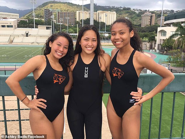 Female athletes at Hawaii's largest public school have filed a lawsuit against the institution after experiencing 'sex discrimination' (Photo: Water polo players at James Campbell High School)