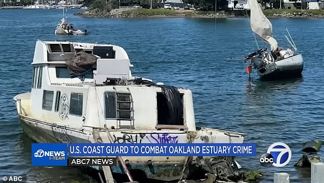 Pirates leave looted boats abandoned and covered in graffiti.  A resident said she rescued a man after he said pirates cut his sailboat's line during an argument