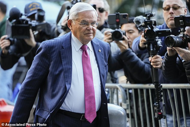 Senator Bob Menendez, D-N.J., arrives at Manhattan federal court in New York on Monday, October 23, 2023