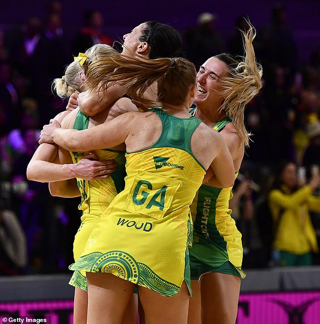 The Australian Netball Players' Association has rejected a 10 per cent increase in the minimum base salary to $44,000 (pictured, Australian stars celebrate after winning the World Cup in August)