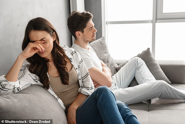 A woman has revealed the one thing a man can say when accused of cheating that automatically makes her think he's guilty: 'Go ahead and believe whatever you want' (stock image)