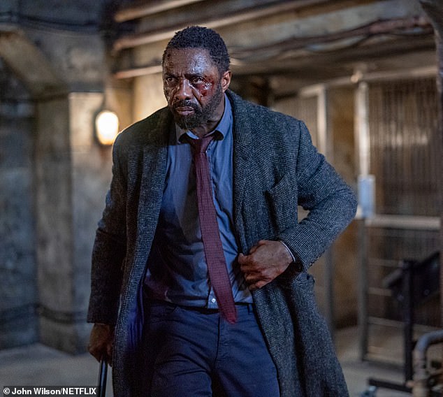 Successful: The British actor, 51, revealed that while he doesn't want to reduce his workload, he recognizes 'unhealthy habits' he would like to change (pictured in Luther)