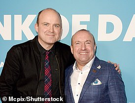 Dave Fishwick, right, and Rory Kinnear who plays him in the film Bank of Dave