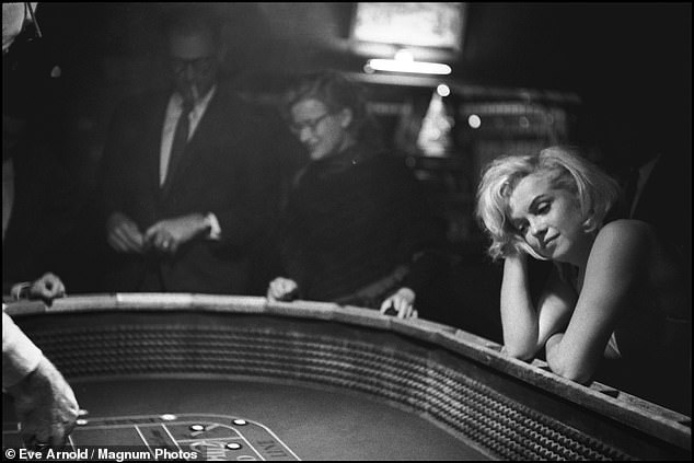 While on location in Nevada, John Huston spent long hours, sometimes nights, at the gambling tables in Reno.  Marilyn went with him once, near the end of filming The Misfits in 1960