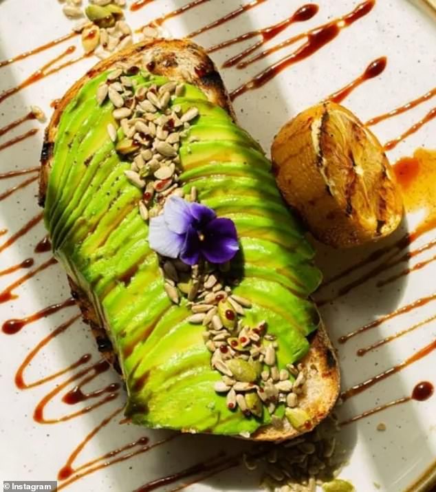 A trendy Aussie cafe has come under fire for its exorbitant menu prices after charging $27.50 for sliced ​​avocado on toast (stock image)