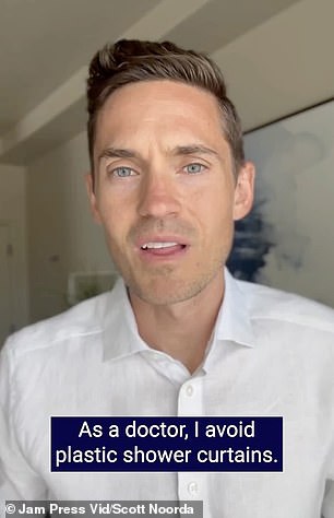 Dr.  Scott Noorda, a functional medicine doctor in Utah, recently uploaded a video to Instagram claiming that plastic curtains can release harmful chemicals that have been linked to immune system damage, fertility problems and other serious diseases.