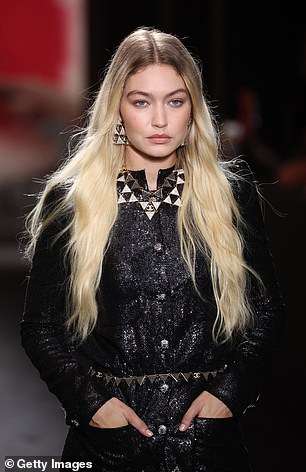 Hadid was seen on the catwalk in Paris earlier this month