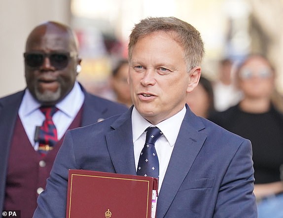 Defense Secretary Grant Shapps arrives at the Cabinet Office in Westminster, London, ahead of a Cobra meeting hosted by Prime Minister Rishi Sunak, as the death toll rises amid ongoing violence in Israel and Gaza following the Hamas attack.  Photo date: Monday, October 9, 2023. PA photo.  See the history of PA POLITICS Israel.  Photo should read: Jonathan Brady/PA Wire