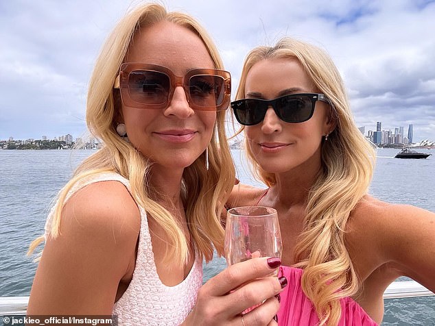 Radio queen Jackie 'O' Henderson has sent fans wild after sharing a selfie alongside Carrie Bickmore.  Both shown