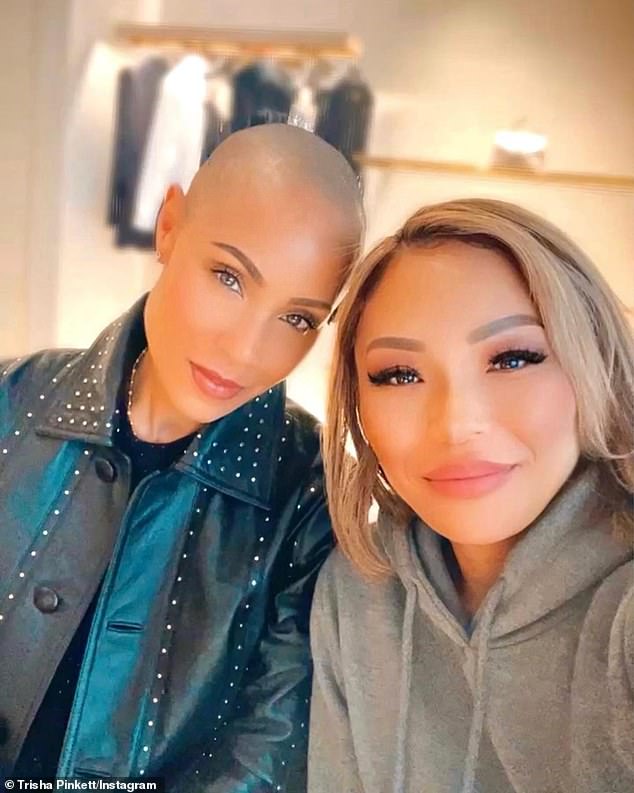 'Soul sis': Three days after Jada Pinkett Smith (L, photo May 7) revealed that she has been secretly separated from her husband Will Smith since 2016, her sister-in-law Patricia 'Trisha' Pinkett (R) has officially filed for divorce from her 43-year-old half-brother Caleeb Pinkett