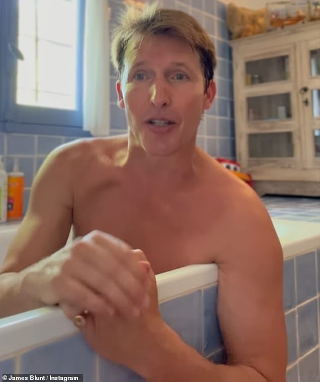 Dumb in the tub!  It comes after James shared a hilarious video of himself naked in a bathtub to announce he's back on tour following the release of his latest album.