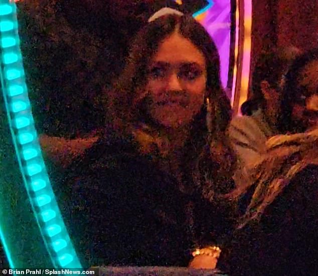 A night on the town: Jessica Alba was spotted spending time with friends at the Park MGM Hotel in Las Vegas on Saturday night