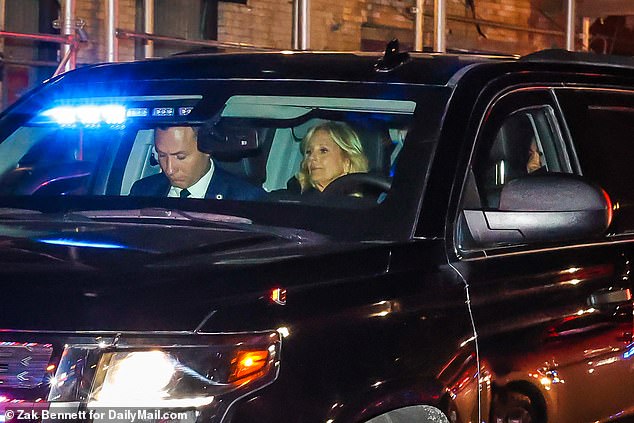 Jill Biden arrives at Anna Wintour's townhouse in Greenwich Village