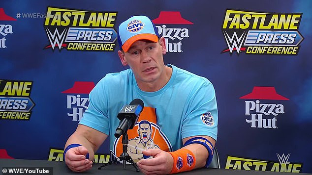 John Cena (pictured) has given a cryptic update on Instagram about his future in WWE