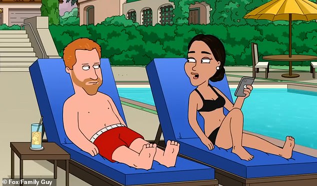 Gone are the days of complete South Park takedowns.  On Sunday, Family Guy, limping along into its 22nd series, featured a twenty-second satire of Harry and Meghan.