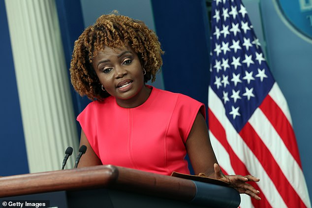 White House Press Secretary Karine Jean-Pierre declined to say whether President Joe Biden was telling the truth when he said there was a deal with Republicans over Ukraine financing