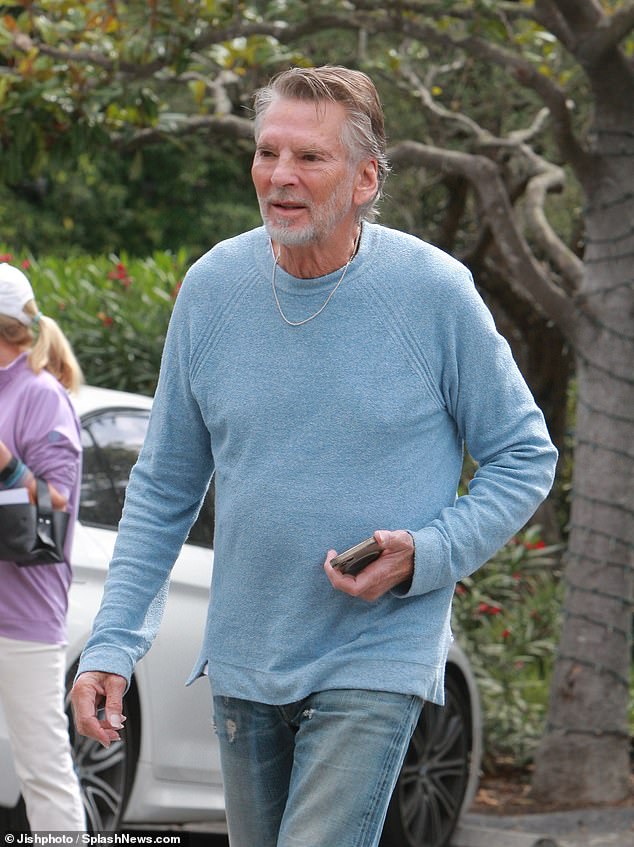 Outing: Kenny Loggins was spotted on a rare public outing in Montecito, California on Monday