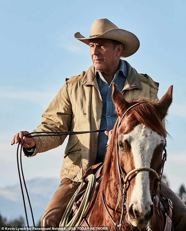 Rancher diet: Kevin Costner enjoyed a few servings of comfort food on the set of Yellowstone while heading for a divorce from estranged wife Christine Baumgartner (seen as John Dutton III on the show)