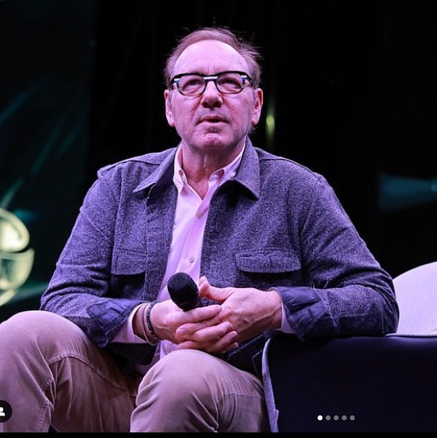 Kevin Spacey (pictured at the festival) was rushed to hospital fearing a 'heart attack' after he became 'numb in one arm' at the Tashkent International Film Festival