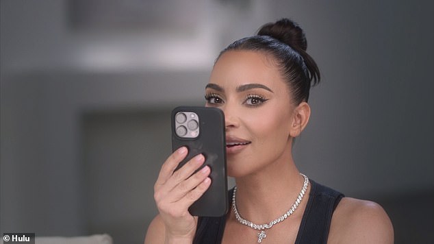 Kim flirts: Kim Kardashian reminisces about her past as a naughty teen that led her to flirt with a man during a live chat conversation on Hulu's The Kardashians