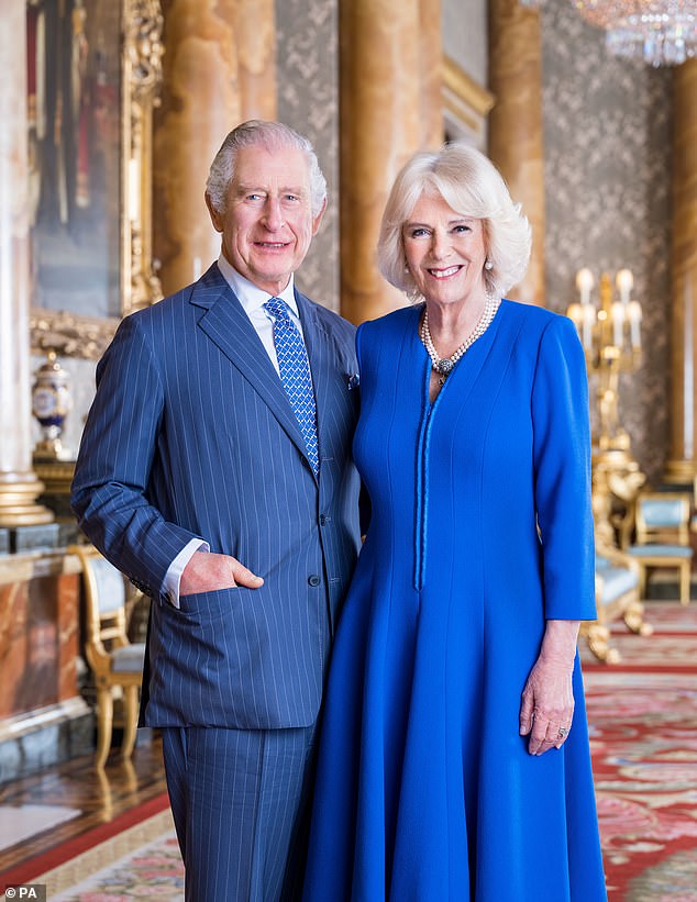 King Charles and the Queen Consort beamed brightly in the photo released with the invitation to the coronation ceremony