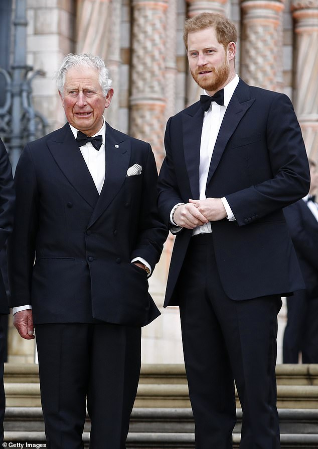 It is believed King Charles, 74, will now only communicate with his youngest son, Prince Harry (pictured together in 2019), 39, through palace advisers