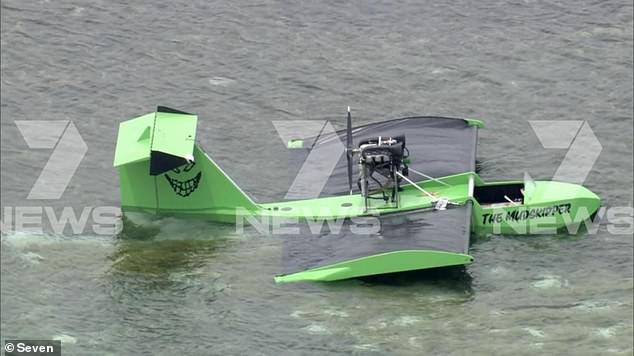 A man and his female passenger escaped with minor injuries after their vessel (pictured) crashed into a reef off the coast of WA