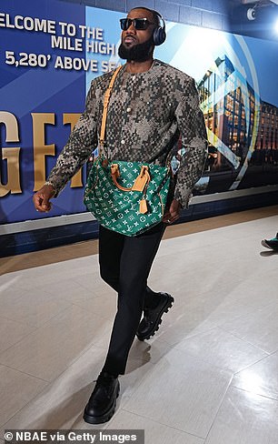 LeBron James as he walks in during pregame