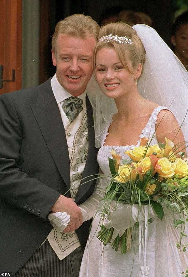 The past: Les Dennis's rare confession about his ex-wife Amanda Holden has been revealed - as he became the first star to be booted from Strictly Come Dancing on Sunday night