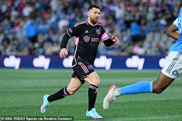 Lionel Messi played for Miami at Charlotte in the last game of the season last weekend