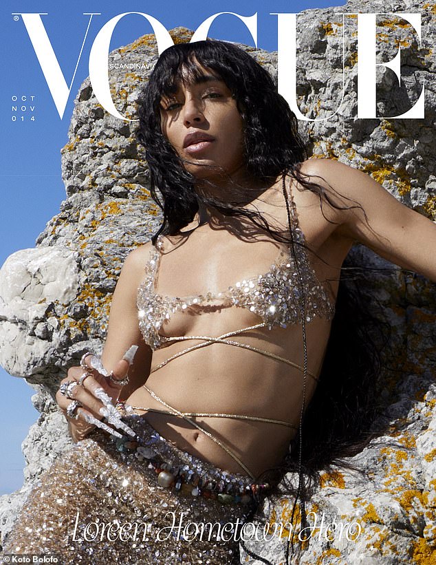 Unbelievable: Loreen looked every inch a superstar as she covered the October/November issue of Vogue Scandinavia