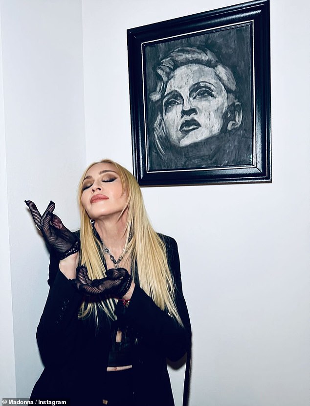 Proud mum alert: Madonna praised her son Rocco as she attended his art exhibition