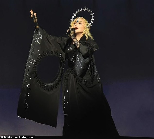 In her element: It comes after a very excited Madonna took to Instagram to share footage from her tour's opening night on Saturday