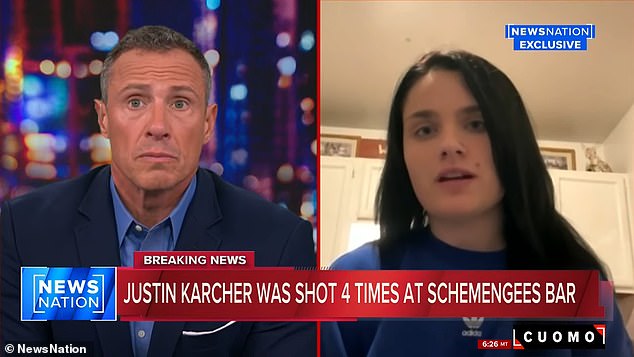 Karcher's little sister Haley Breton, 21, revealed that Karcher's father was shot and killed in a Walmart parking lot in 2019 in an interview with Chris Cuomo