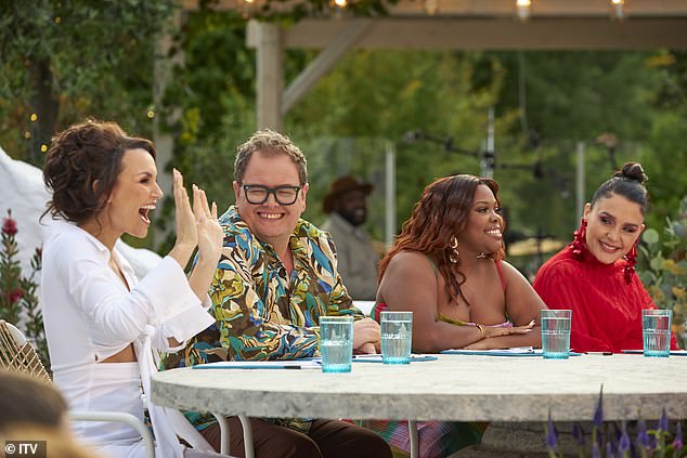 The panel: Viewers of Mamma Mia!  I Have a Dream was stunned by the judges' choice for the show when the first episode aired on Sunday (L-R: Samantha Barks, Alan Carr, Amber Riley and Jessie Ware)