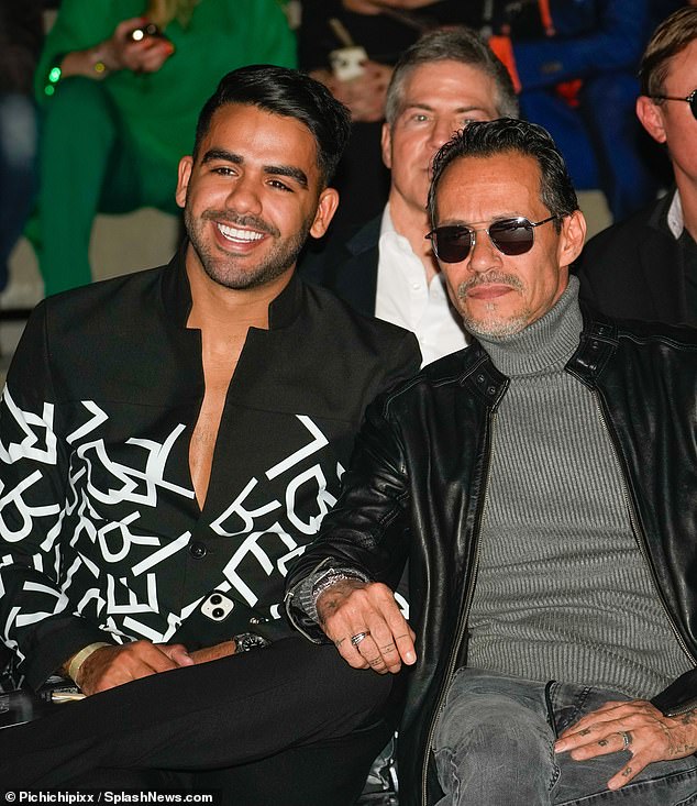 Front row: Marc Anthony was spotted in the front row as his wife, Nadia Ferreira, walked the Balmain 2024 fashion show in Miami, Florida on Sunday.  The multi-Grammy winner sat in the front row next to television host Carlos Adyan