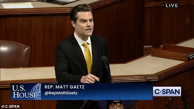 Matt Gaetz has again threatened to try to oust Kevin McCarthy as Speaker of the House of Representatives, but said he would wait until later this week.