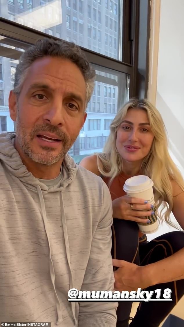 'We're not dating': After being spotted holding hands after dinner in Beverly Hills, Mauricio Umansky and Emma Slater have insisted they are just good friends