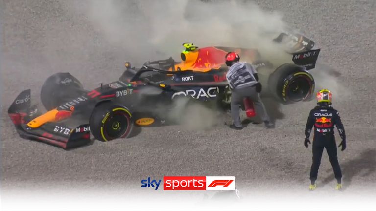 Max Verstappen was crowned world champion after his Red Bull teammate Sergio Perez crashed in the Sprint.