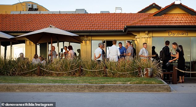 The Melbourne couple owned the famous Donovans restaurant (above) in St Kilda for 26 years