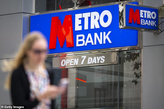 Rescue deal: Metro Bank secured a £925m bailout which included the sale of £150m of new shares as well as £175m of new debt on top of a £600m refinancing of existing loans