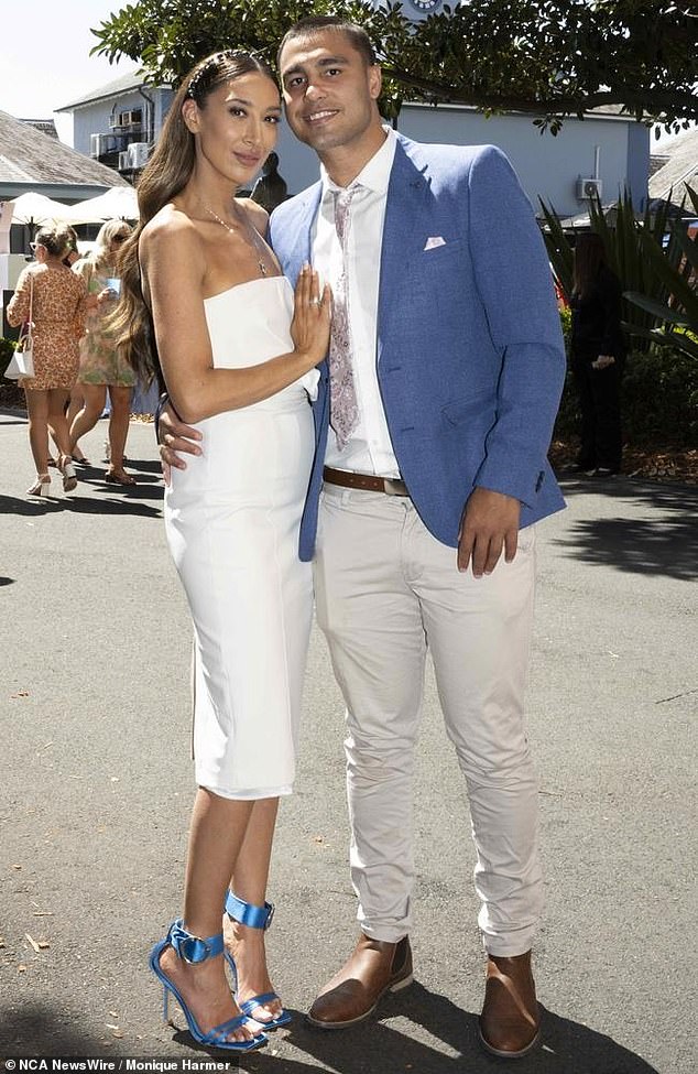 Michael Lichaa looked like a new man on The Everest at Sydney's Royal Randwick Racecourse on Saturday, with his arm around his wife Jennifer Lichaa.