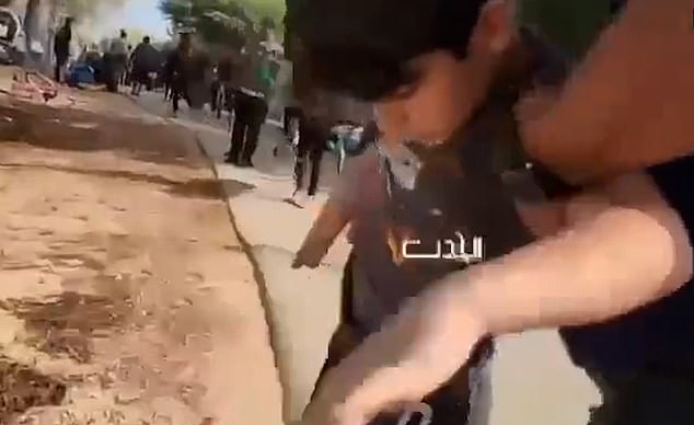 Video has emerged of a 10-year-old boy who was abducted from his home at gunpoint by Hamas terrorists as they launched their attack on Israel over the weekend