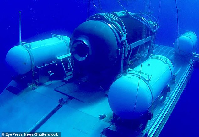 A file photo of the Titan submarine before its doomed voyage to the Titanic wreck in June, which killed five people on board